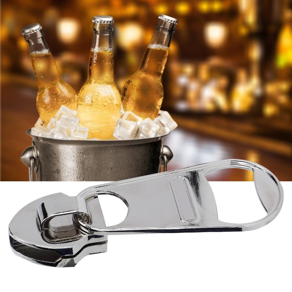 Zipper Shaped Refrigerator Paste Bottle Opener Zinc Alloy Creative Bottle Opener  Family Use