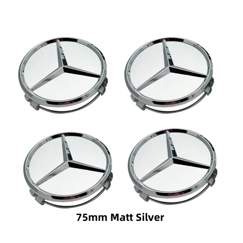 4 adet 75mm Araba Jant Göbek Kapakları Jant Göbek Kapakları Mercedes Benz W204 205 A B C E S CLA CLK ML GLK GLA GLB GLC CLAS Aksesuarları İçin
