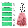 5pcs Wig Storage Bag Transparent PVC Hair Extension Holder With Hangers for Home Large Size