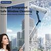 2In1 Telescopic Window Glass Cleaner Wiper Long Handle Brush For Glass Walls And Floor Window Mop Squeegee Wiper Home Tool