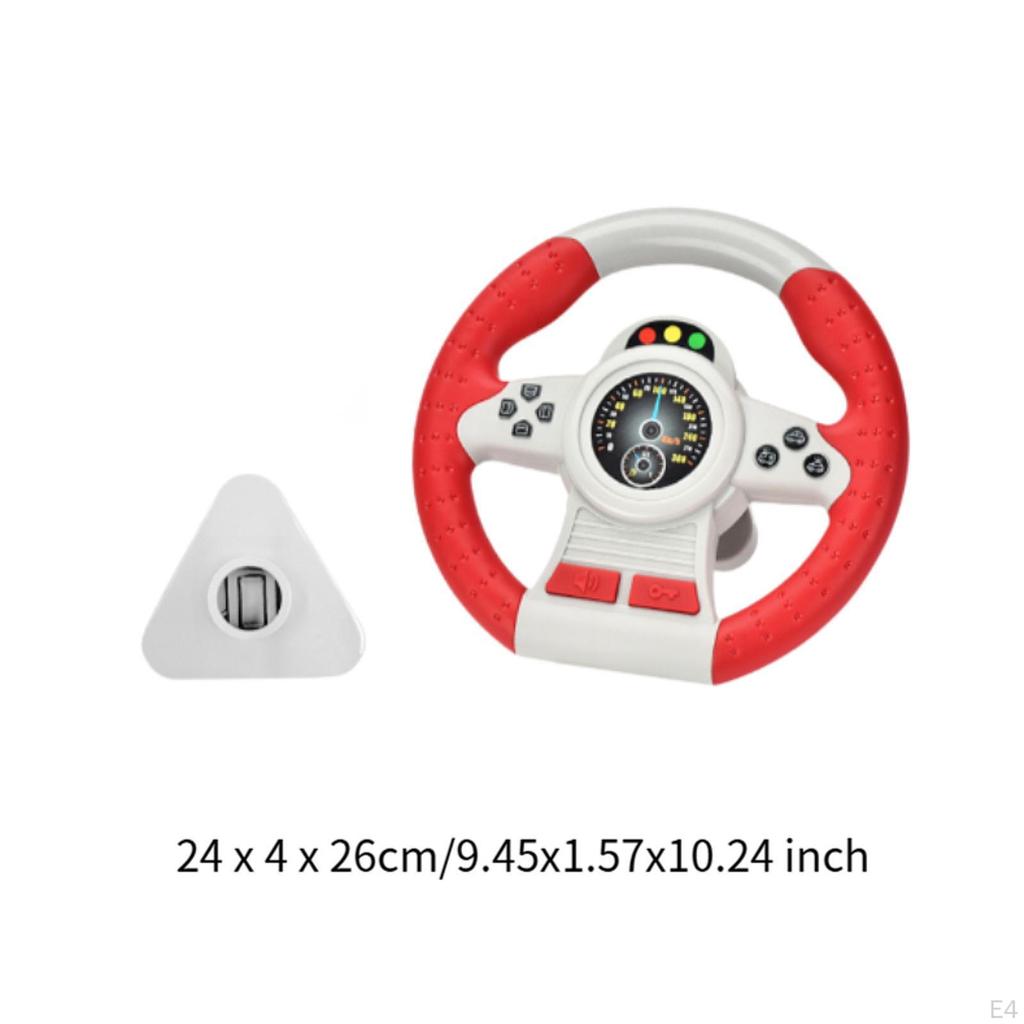 Kids Steering Wheel Toy Car Driving Multifunctional Electric Pretend with Sound and