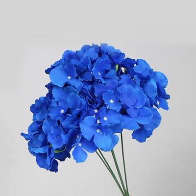 5 Peças Hortênsia Artificial com Caule Azul Hortênsia Falsa Buquê de Flores para Festa de Casamento Decoração de Casa Dia dos Namorados