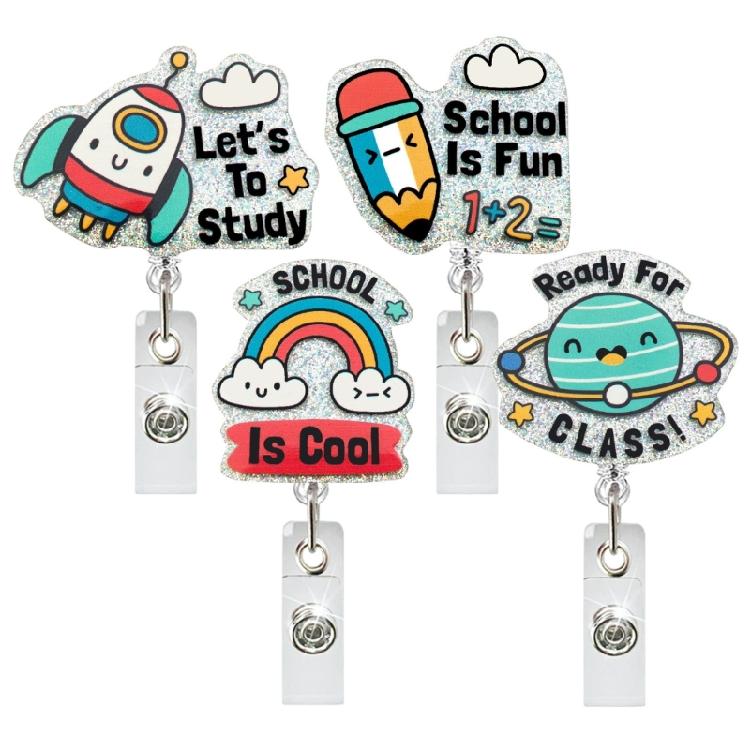 

Retractable Acrylic Badges Reels for Nurse Doctor Student Teacher 1