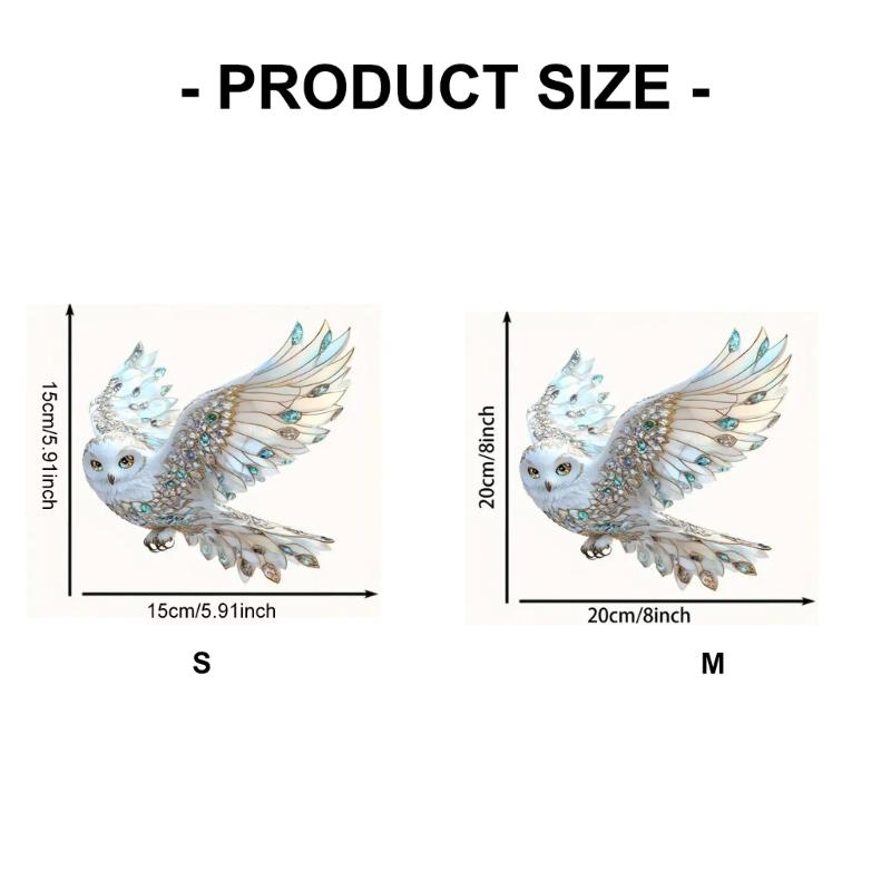 Colorful Acrylic Bird Pendant Crystal Like 2D Flat Hanging Ornament for Car Rear Mirror Charm and Window Decoration