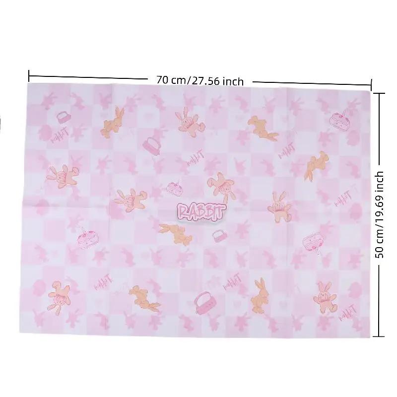 6 Sheets/Sets Bunny Tissue Paper Bouquet Flower Wrapping Paper Gift 50*70cm Wrap Art Paper For Children Gifts Diy Crafts