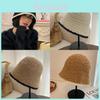 Stylish Knitted Plush Bucket Hat For Women In Black Perfect For Winter Season 2022