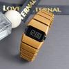 Montre de Sport en Acier Inoxydable Montre-Bracelet Légère Montre Électronique LED Adolescents