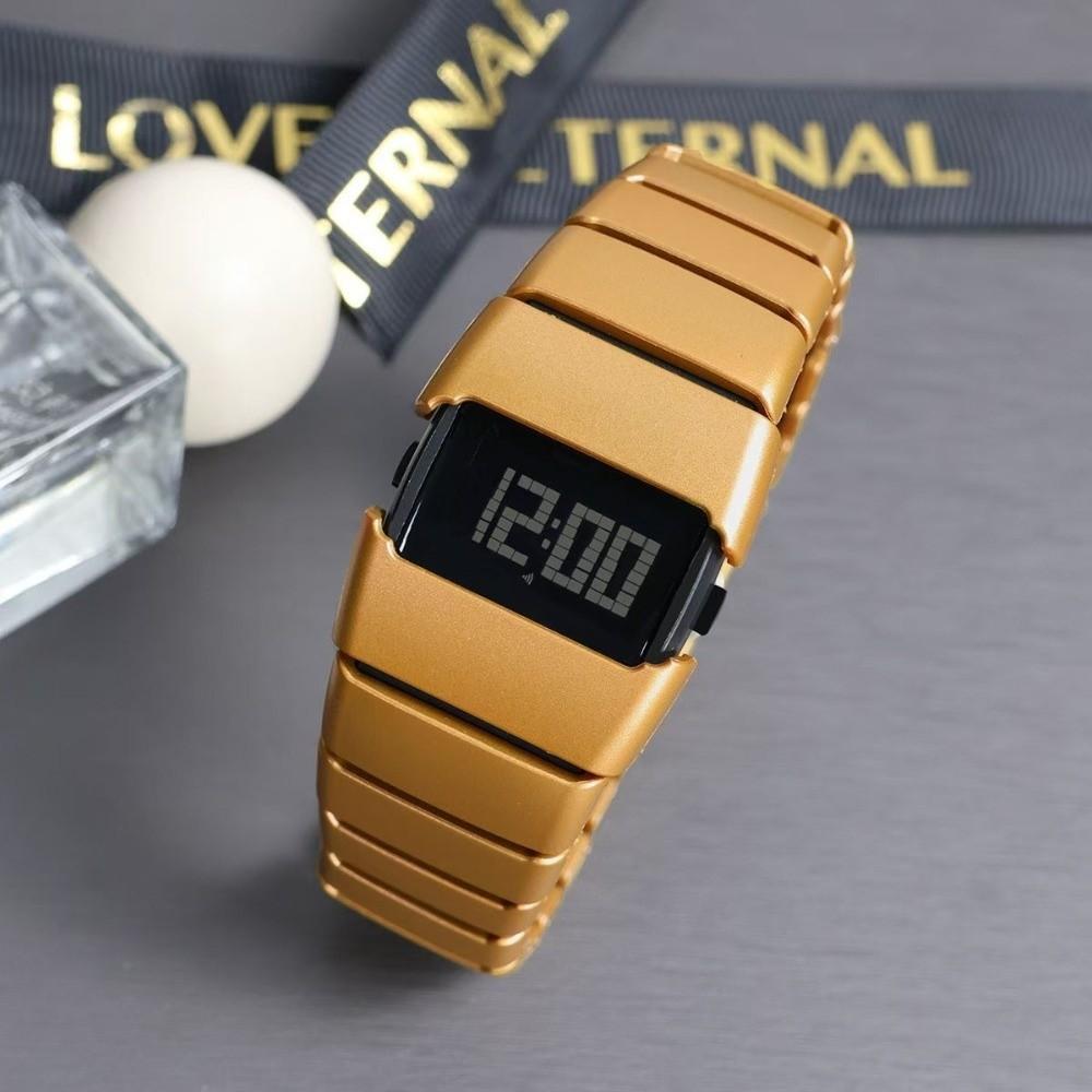 Montre de Sport en Acier Inoxydable Montre-Bracelet Légère Montre Électronique LED Adolescents