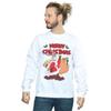 Looney Tunes Mens Santa Bugs Bunny Sweatshirt