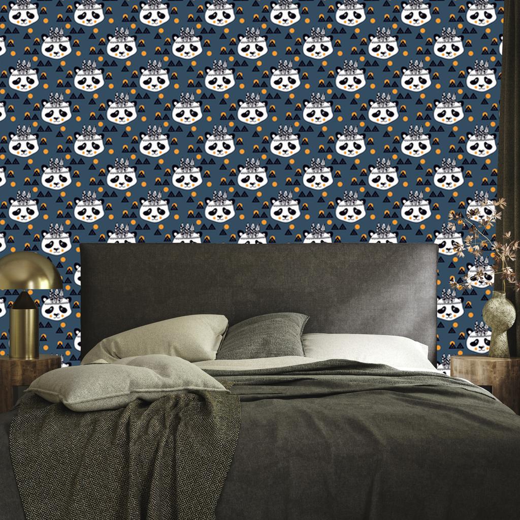 Panda Indians Wallpaper for Living Room and Bedroom 50x1000