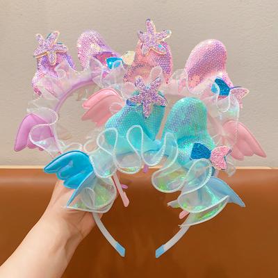 Girls Hair Bands Fashion Sparkly Headpiece Princess New Glitter Headband Star Hair Accessories Performance Wings