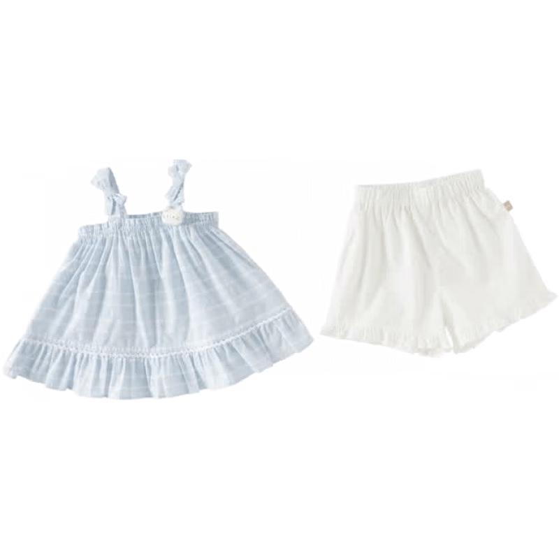 DAVEBELLA Girls  Summer Vest  Shorts Set 90 cm