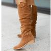 Carnival Low Heel Suede Boots Western Cowboy Boots Women's Ankle Boots Side Zipper Short Boots Stage Role Play Costume Equipment