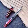 14 Colors Piston Fountain Pen EF/F Nib Plastic Ink Pen Silver Clip PK Hongdian Lanbitou 3059 Office School Supplies Stationery