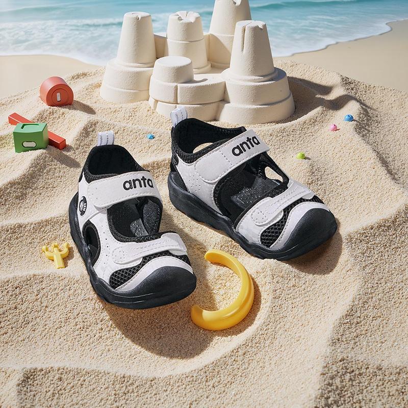 Anta Comfortable Trendy Versatile Velcro Hollow Beach Shoes Lightweight Shock Absorbing Breathable Non-Slip Anti-Kick Low-Top Walking Shoes A12520036