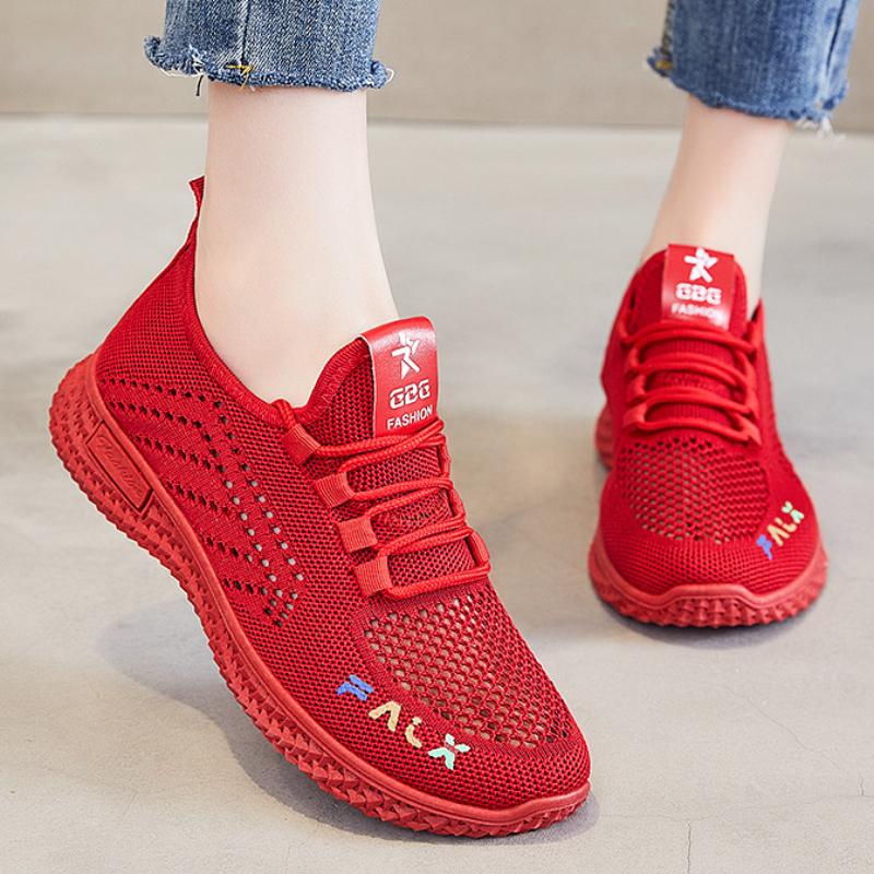 

2023 Новые женские туфли Flyknit Дышащая обувь с мягкой подошвой Повседневная спортивная обувь для женщин
