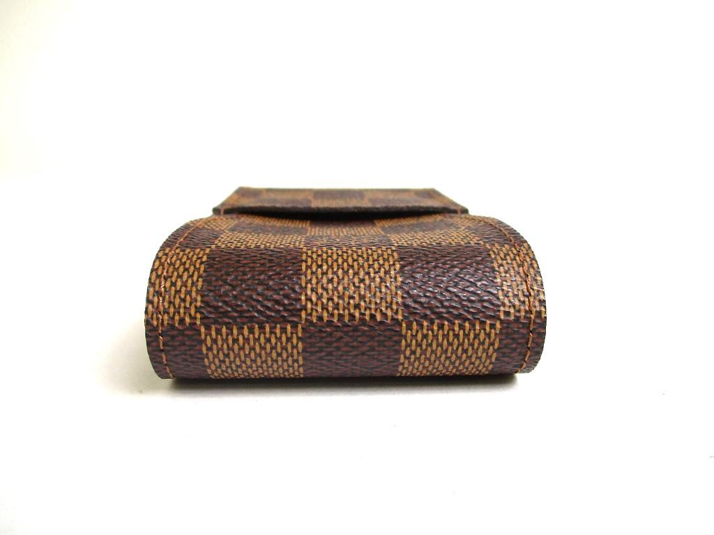 Authentic LOUIS VUITTON Damier Brown Leather Cigarette Case Tabacco Case #a453 Refurbished