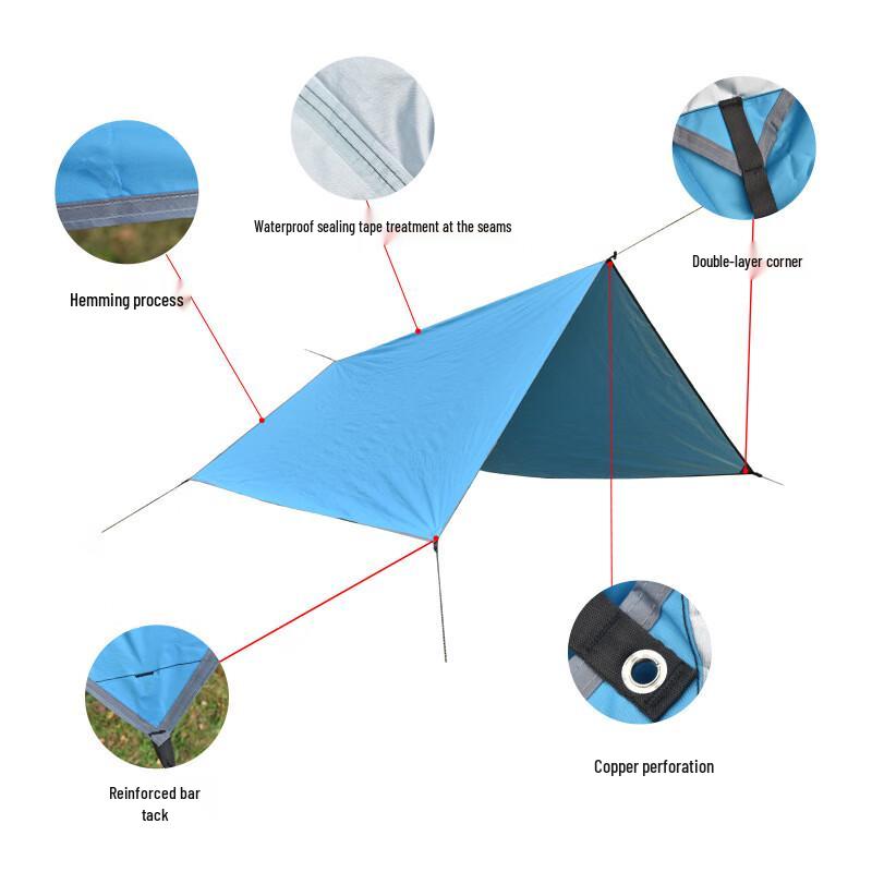 Outdoor Camping Silver-Coated Tarp Tent