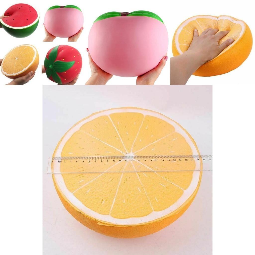 Riesiges weiches Quetschspielzeug Wassermelone Orange Erdbeere Pfirsich Slow Rising Spielzeug für Kinder