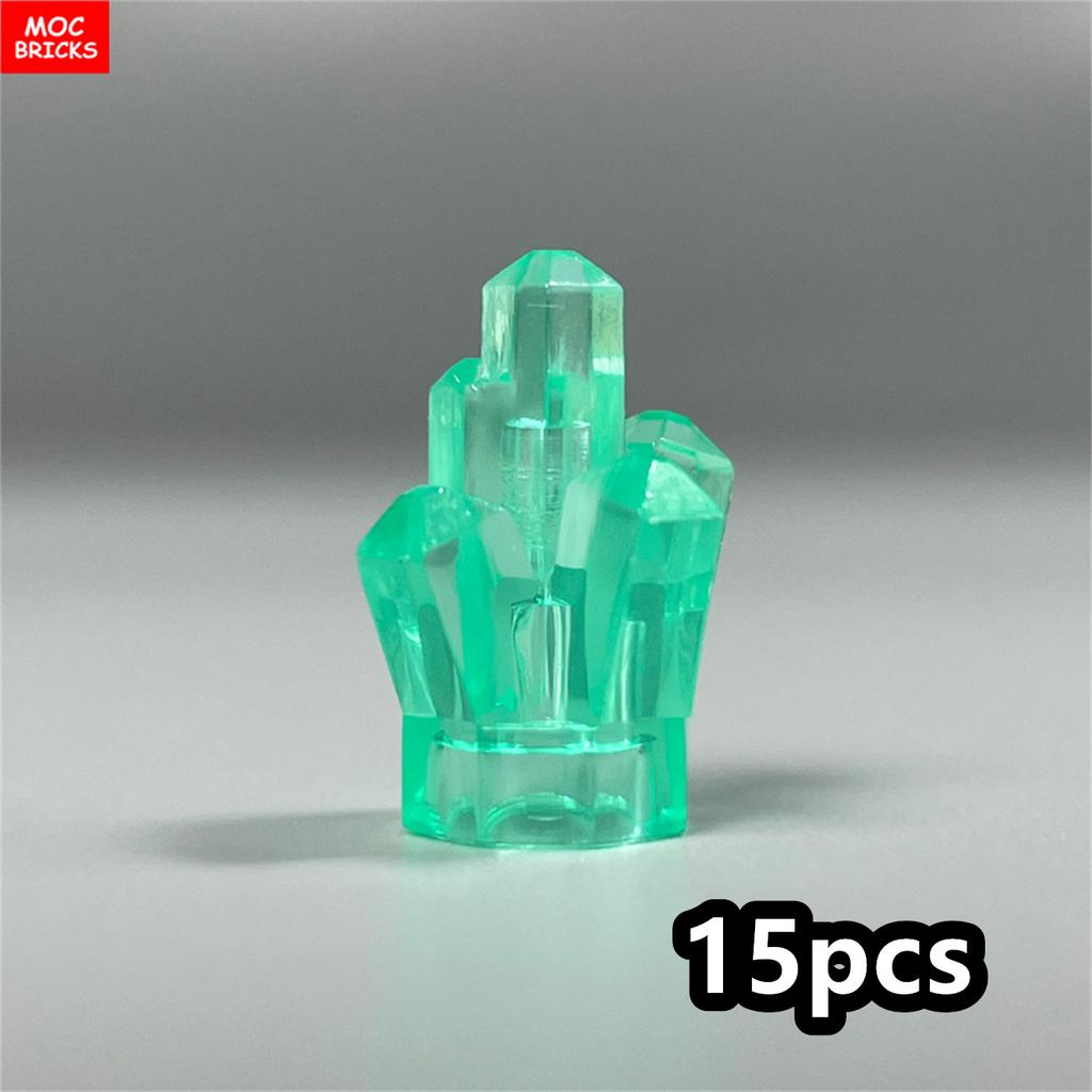 MOC Bricks Stone Gem Paint Ore Rock 1x1 Crystal 5 Point 29377 30385 28623 Educational Building Blocks