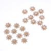 10PCS 16mm Rhinestone Snowflake Buttons DIY Craft Flatback Plating Pearl Buckle Clothing Decoration Hairpin Accessories