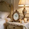 Golden Flowers Photo Frame With Antique Design Resin Oval Shape Picture Frame For Anniversary Wedding Or Housewarmings