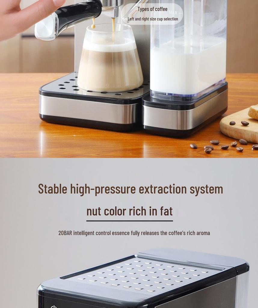 Compact Italian Espresso Machine with Milk Frother for Latte Art, Cappuccino, Americano, and Mocha