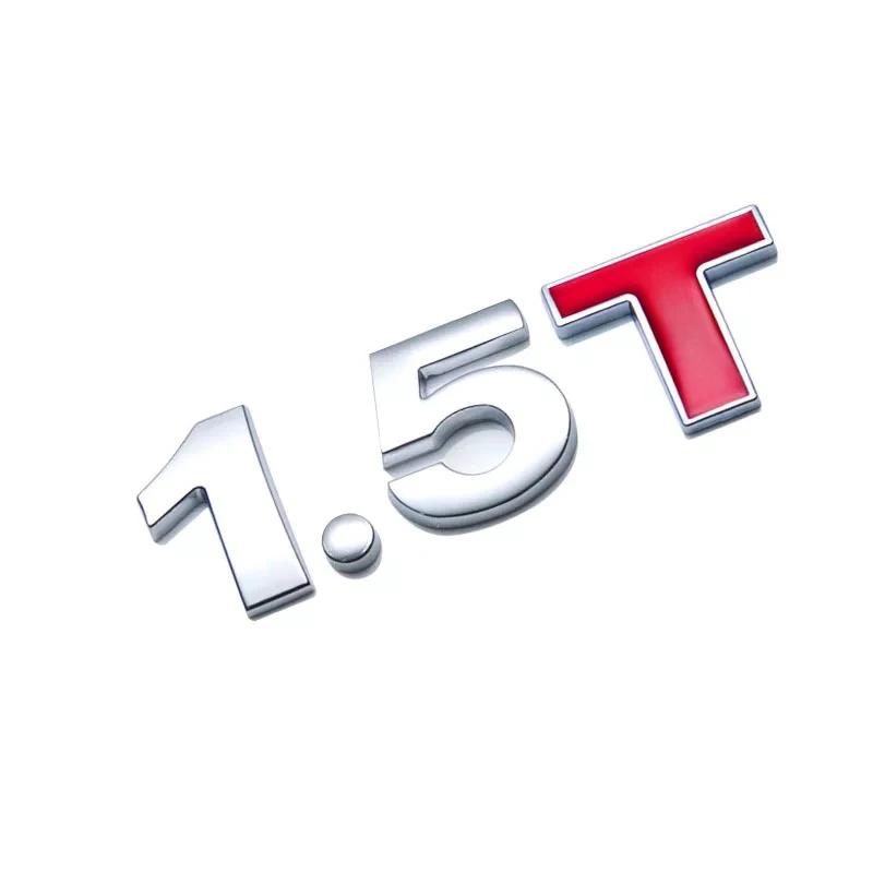 Car Trunk Tail Displacement Standard Decals 1.0 1.2 1.4 1.5 1.6 1.8 2.0 2.2 2.4 2.5 2.8 3.0 T Car Badge Emblem Styling Stickers