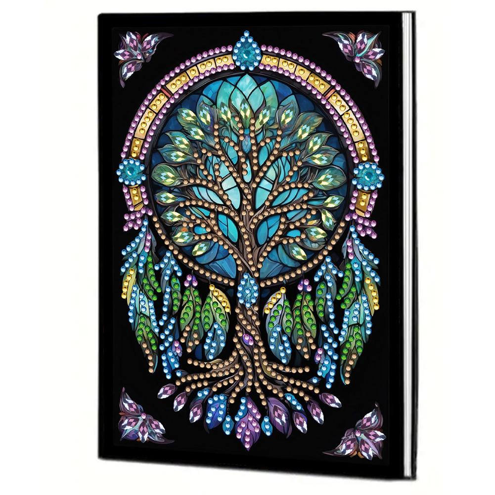 50 Pages A5 Special Shaped Beautiful Pattern 5D Diamond Painting Notebook 5D Diamond Drawing Book Art Birthdays Gifts for Teens