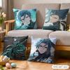 Ji Yan Wuthering Waves Cute Cushion Cover Silky Short Plush Invisible Zipper Dustproof Sofa Pillow Case For Home Decor