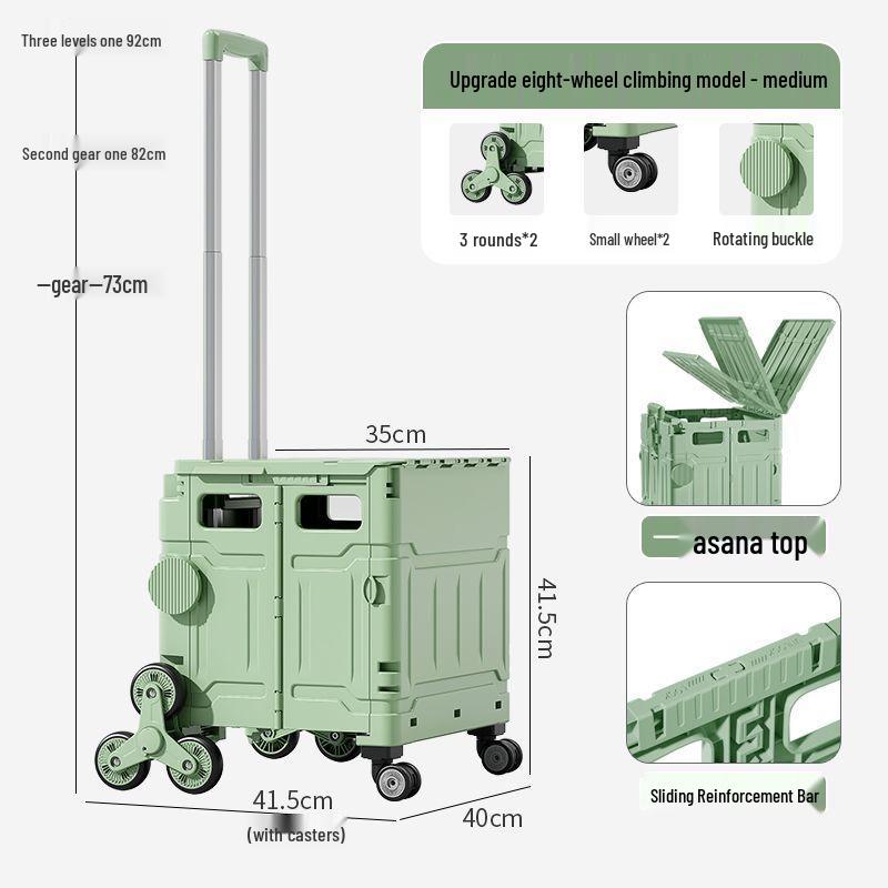 Portable Foldable Camping Trailer & Shopping Cart
