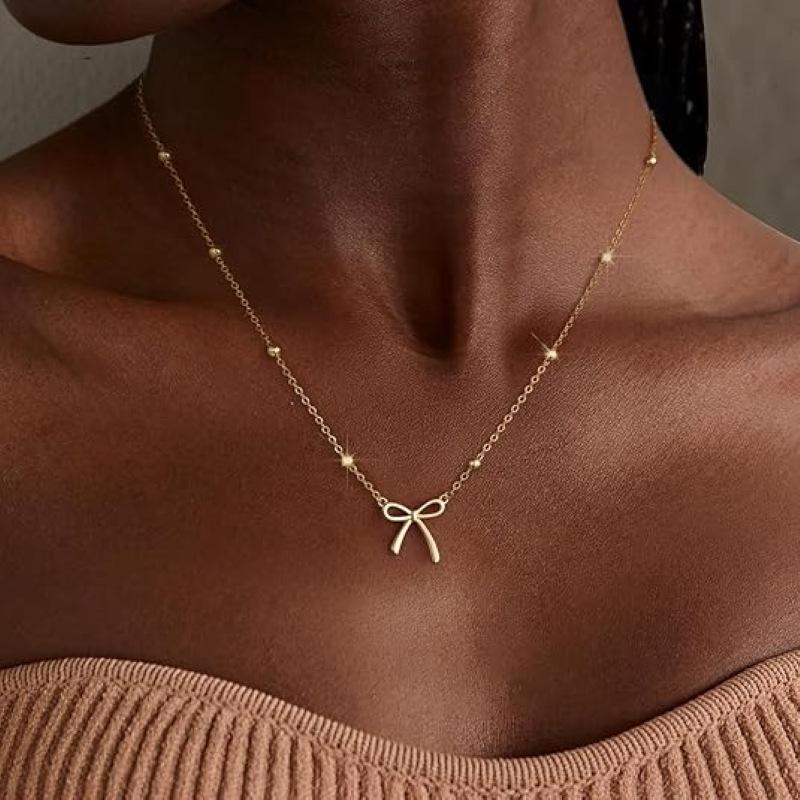 European Versatile Bow Necklace & Earrings Set