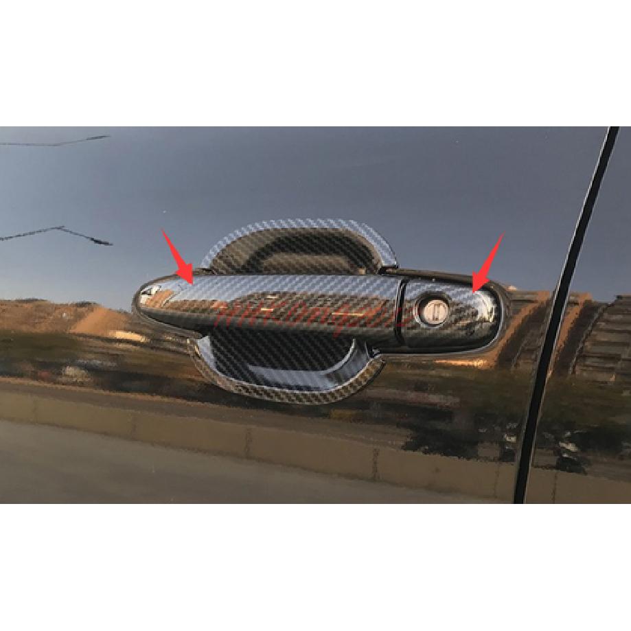 Carbon Fiber ABS Car Door Handle Cover Trim *4 For Toyota Highlander