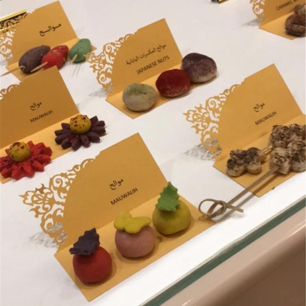10pcs Laser Cut Wedding Table Place Cards Paper Number Name Card  Anniversary Celebration