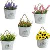 1Pcs Wall Hanging Flower Vase Pot Wall Flower Basket Rural Garden Home Decoration Flowers Decor