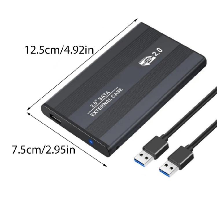 Aluminum 2.5inch Hard Drives Enclosure USB3.0/USB2.0 External HDD Case Adapter SSDs Enclosure Storage Enclosure