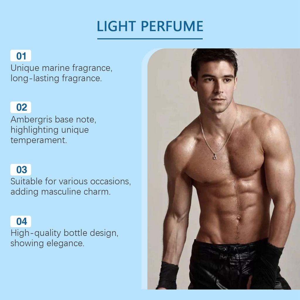 Men's Perfume Light Blue Perfume Ocean Men The Unique Makes It Stand Out Showing Masculine Charm And Elegant Temperament30ML