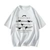Cotton White Short-sleeved T-shirt Women's Summer American High Street Loose Fat Mm Large Size Design Sense Niche Half-sleeved Top
