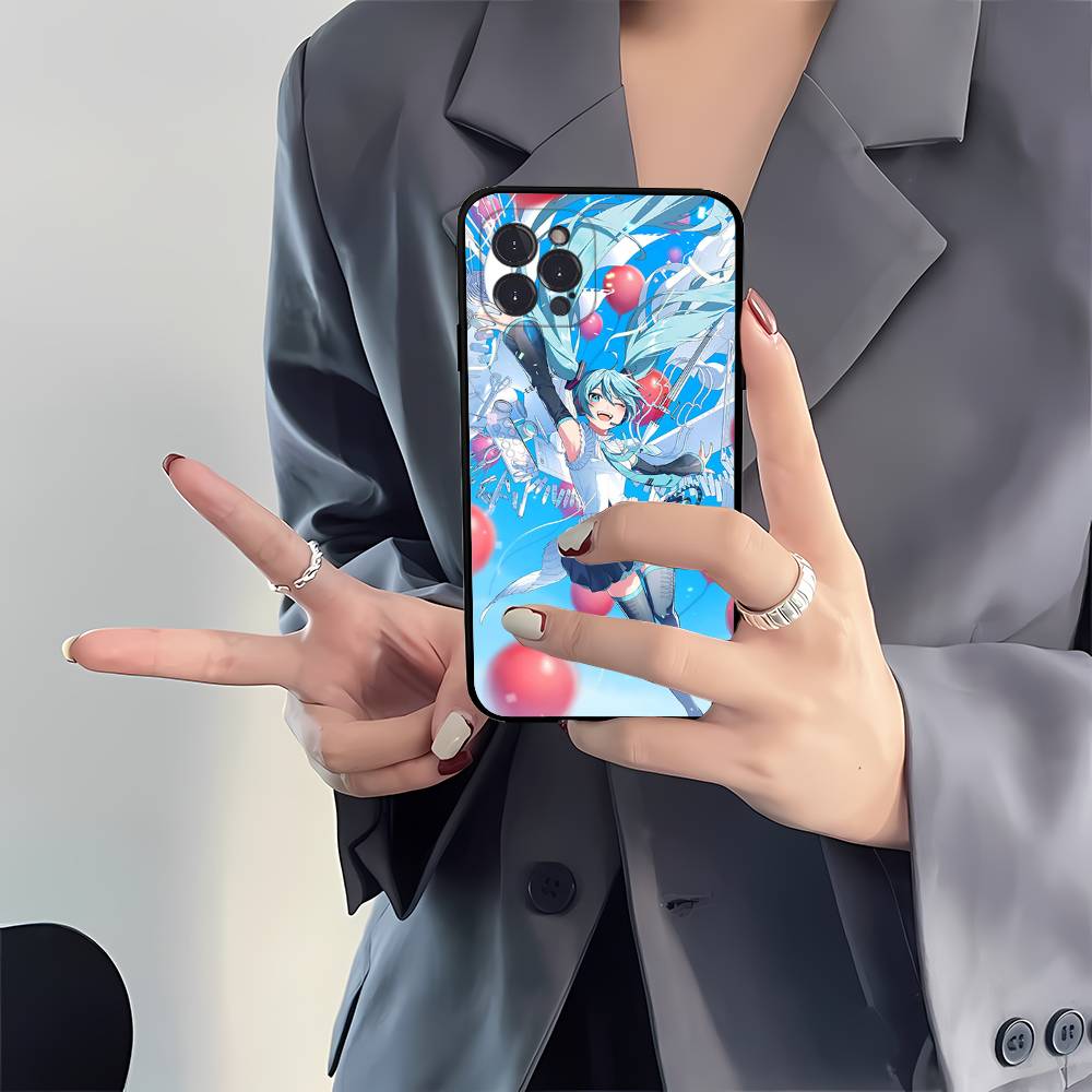 Singer H-Hatsune Cartoon Mikues Phone Case For IPhone 17 16 15 14 11 12 13 Mini Pro XS Max Plus Funda Shell
