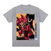 HazbinHotel Lucifer Metall T-Shirt Ästhetisches Lucifer MorningStar T-Shirt High-End Luxus heißes Produkt Unisex Baumwolle Oversize weich