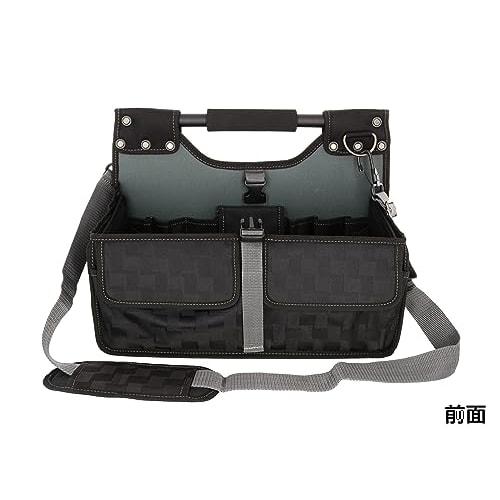 Takagi (Takagi) TAKAGI ICHIMATSU Pipe Tool Bag, Tool Storage, Black, 400 X 310 X 70mm, Easy Access, Full-Open Type, No Hand Pain, ICB-8