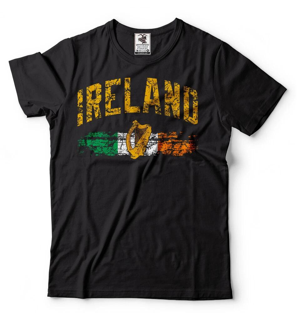 

Ireland T-shirt Irish Flag Coat of Arms National Symbols Shirt Éire Tee Shirt S