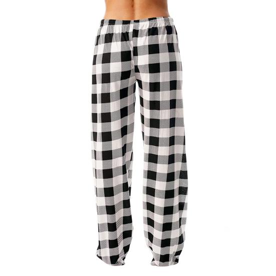 Women Pajama Pants Elastic Drawstring Waist Straight Wide Leg Casual Comfy Stretchy Sleep Bottoms Daily Wear