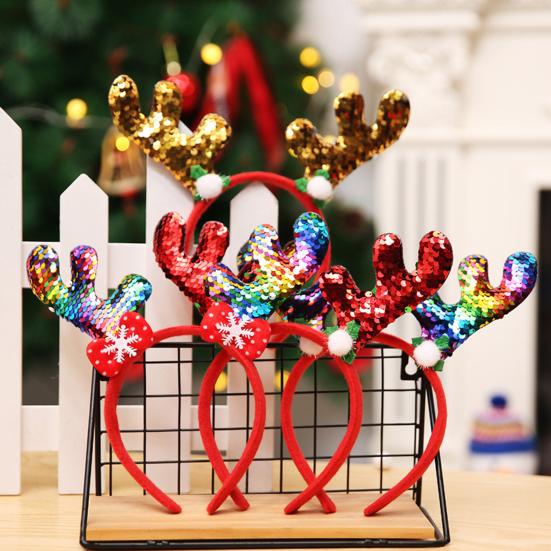 

Christmas Headband Snowflakes Exquisite Kids Adult Wear-resistant Cartoon Headband Christmas Decoration