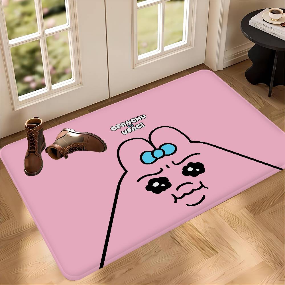 O-Opanchu Cute Usagi Room Mats Retro Multiple Choice Living Room Kitchen Rug Non-Slip Welcome Rug