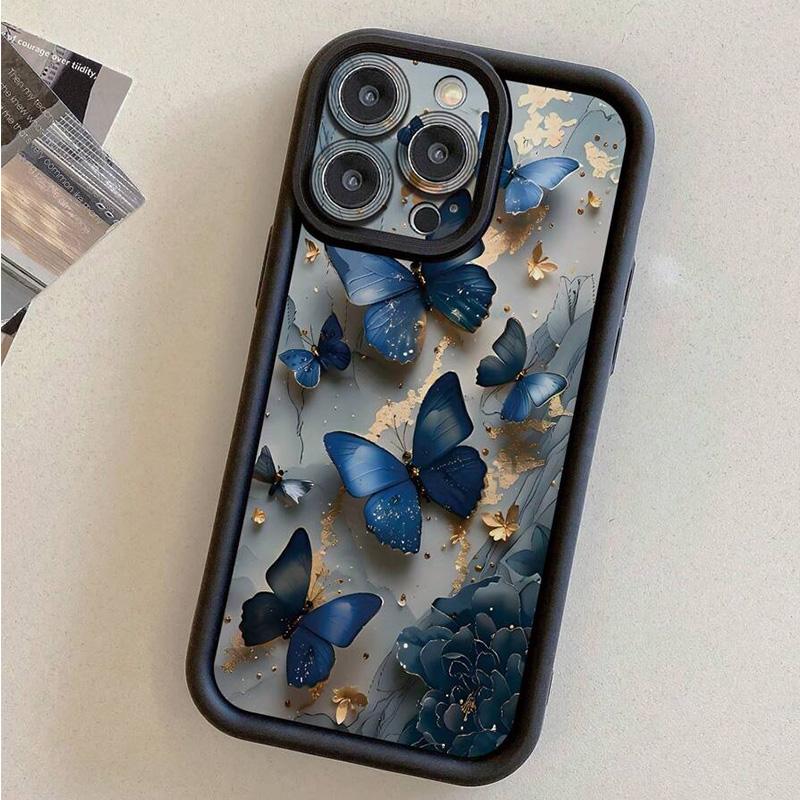 Phone Case For Xiaomi Redmi Note 14 13 12 12S 11 10 Pro 12C 13C 14C 11s 10s Plus 4G 5G Glow In The Dark Butterfly Design Cover