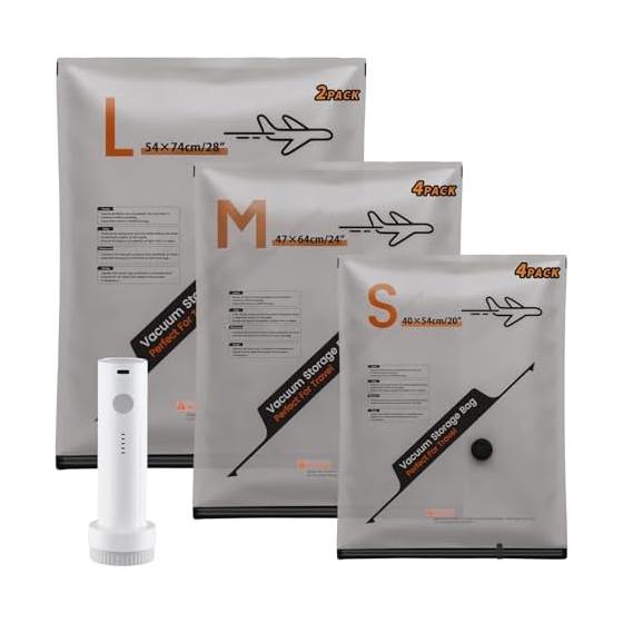 Compression Bags Travel Clothing Compression Bags Electric Pump Rechargeable Compression Bags Travel Vacuum Storage Clothes Compression Bags Reusable