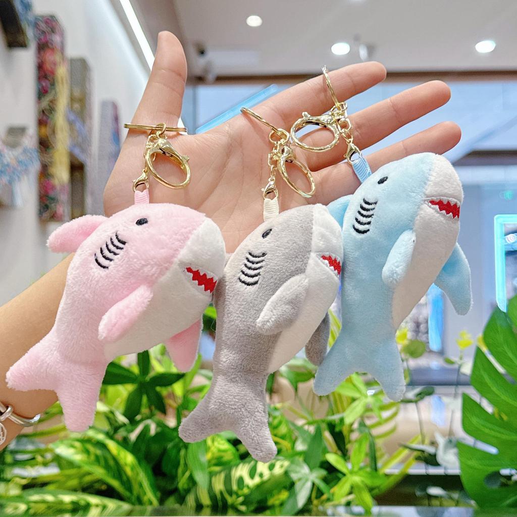 Plush Shark Keychain Doll - Cute Bag Charm & Wedding Toss Accessory
