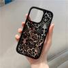 Phone Case for iPhone 17 16 15 14 13 11 12 Pro Max 16E Air X XR XS 7 8 Plus SE Shockproof Cover Vintage Floral Lace Clear