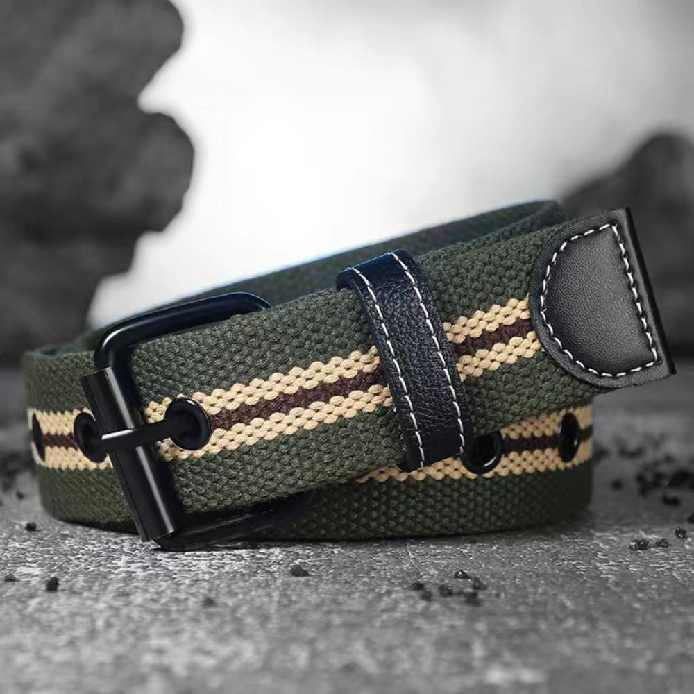 Cintos de Cintura de Fivela de Liga da Moda Tecido Respirável Faixa de Cintura Esportes ao Ar Livre Cinto de Lona de Nylon